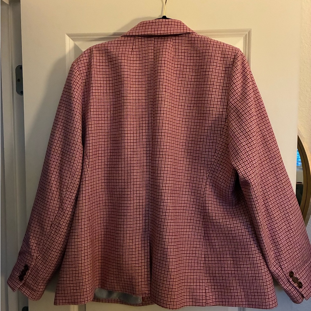 J. Crew Pink Herringbone Wool Blend Holland Blazer - Picture 5 of 5
